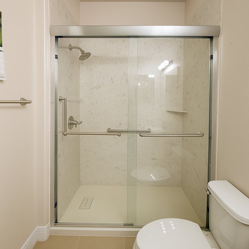 Creates a safer, easier-access showering space.